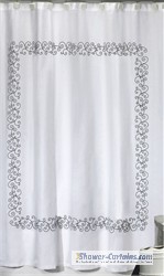 Cosmopolitan (Black and White) Shower Curtain