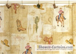 Cowboy Shower Curtain Rings/Hooks (Lassiter)