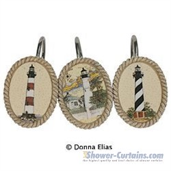 Harbour Lights Shower Curtain Hooks