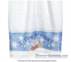 I Love Winter Fingertip Towel