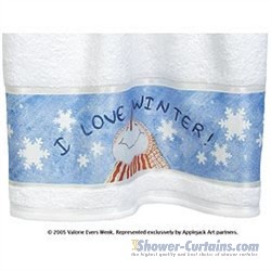 I Love Winter Wash Cloth