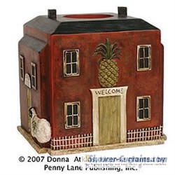 Primitive Welcome Tissue Box Cover