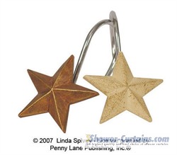 Punched Tin Shower Curtain Rings/Hooks