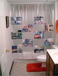 ShowerPics Shower Curtain (hooks included)
