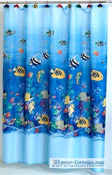 Tropical Sea Fabric Shower Curtain